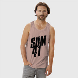 Майка мужская хлопок Sum Forty One, цвет: пыльно-розовый — фото 2