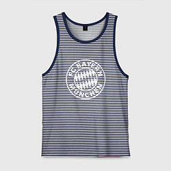 Майка мужская хлопок FC Bayern Munchen, цвет: синяя тельняшка