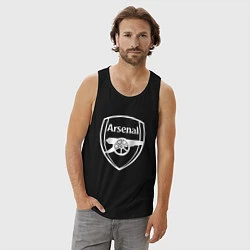 Майка мужская хлопок FC Arsenal, цвет: черный — фото 2