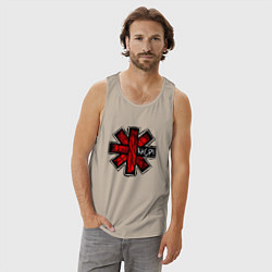 Майка мужская хлопок Red Hot Chili Peppers, цвет: миндальный — фото 2