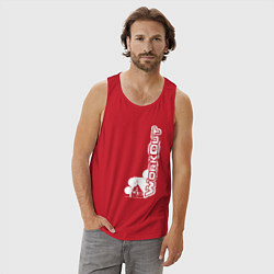 Майка мужская хлопок WorkOut W3, цвет: красный — фото 2