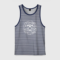 Майка мужская хлопок Shadowhunters Runes, цвет: синяя тельняшка