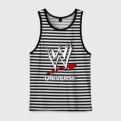 Майка мужская хлопок WWE universe, цвет: черная тельняшка