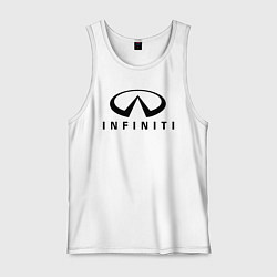 Майка мужская хлопок Infiniti logo, цвет: белый