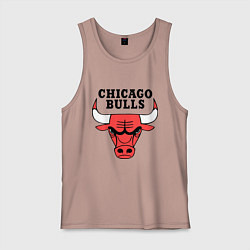 Майка мужская хлопок Chicago Bulls, цвет: пыльно-розовый