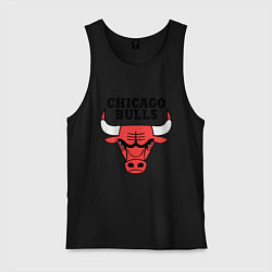 Майка мужская хлопок Chicago Bulls, цвет: черный