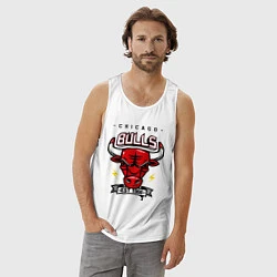 Майка мужская хлопок Chicago Bulls est. 1966, цвет: белый — фото 2