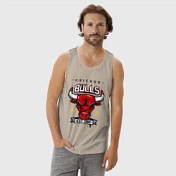 Майка мужская хлопок Chicago Bulls est. 1966, цвет: миндальный — фото 2