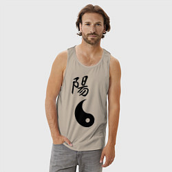 Майка мужская хлопок Ян парная, цвет: миндальный — фото 2