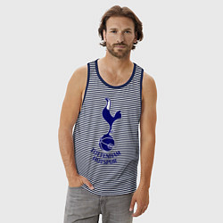 Майка мужская хлопок Tottenham FC, цвет: синяя тельняшка — фото 2