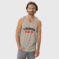 Майка мужская хлопок FC Liverpool Est. 1892, цвет: миндальный — фото 2