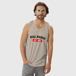 Майка мужская хлопок FC Real Madrid Est. 1902, цвет: миндальный — фото 2