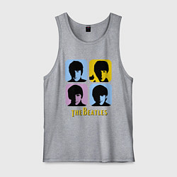 Майка мужская хлопок The Beatles: pop-art, цвет: меланж