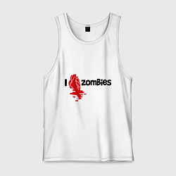 Мужская майка I love zombies