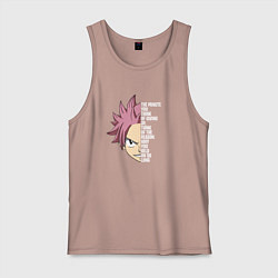 Майка мужская хлопок Natsu Quote, цвет: пыльно-розовый