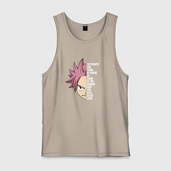 Майка мужская хлопок Natsu Quote, цвет: миндальный