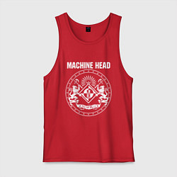 Майка мужская хлопок Machine Head MCMXCII, цвет: красный