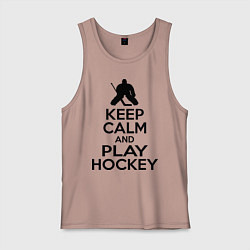 Мужская майка Keep Calm & Play Hockey