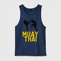Майка мужская хлопок Muay Thai, цвет: тёмно-синий