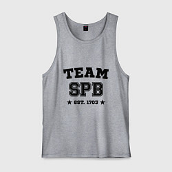 Майка мужская хлопок Team SPB est. 1703, цвет: меланж