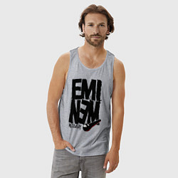 Майка мужская хлопок Eminem recovery, цвет: меланж — фото 2