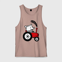 Майка мужская хлопок Поросенок Петр, цвет: пыльно-розовый