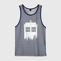 Мужская майка Тардис white - Доктор Кто