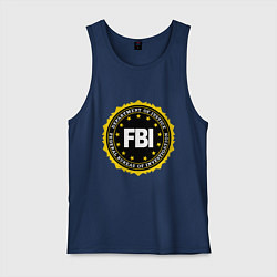 Майка мужская хлопок FBI Departament, цвет: тёмно-синий