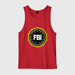 Майка мужская хлопок FBI Departament, цвет: красный