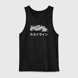 Майка мужская хлопок R32 GODZILLA, цвет: черный