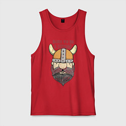 Майка мужская хлопок Born to be a Viking, цвет: красный
