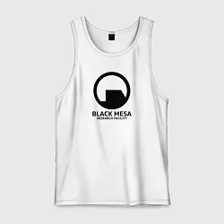 Майка мужская хлопок Black Mesa: Research Facility, цвет: белый