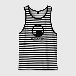 Майка мужская хлопок Black Mesa: Research Facility, цвет: черная тельняшка