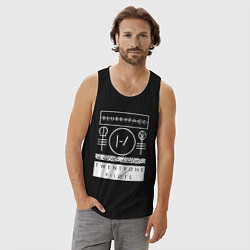 Майка мужская хлопок 21 Pilots: Blurryface, цвет: черный — фото 2