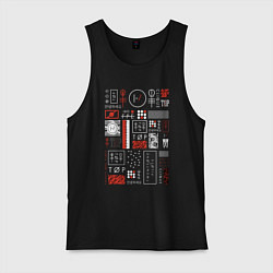 Майка мужская хлопок TWENTY ONE PILOTS TOP, цвет: черный