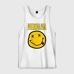 Майка мужская хлопок NIRVANA, цвет: белый