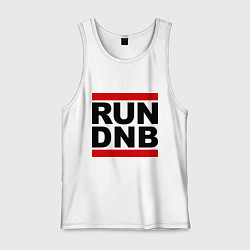 Майка мужская хлопок RUN DNB, цвет: белый