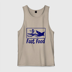 Мужская майка Shark fast food
