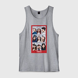 Майка мужская хлопок TWICE, цвет: меланж