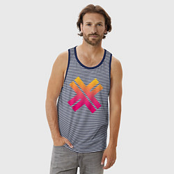 Майка мужская хлопок Eskimo Callboy CSTRP, цвет: синяя тельняшка — фото 2