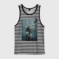 Майка мужская хлопок Death Stranding, цвет: черная тельняшка