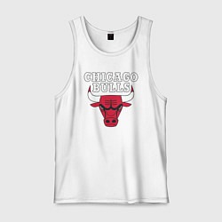 Майка мужская хлопок CHICAGO BULLS, цвет: белый