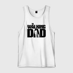 Майка мужская хлопок The walking dad, цвет: белый