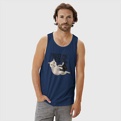 Майка мужская хлопок Я работаю за Компьютером, цвет: тёмно-синий — фото 2