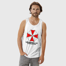 Майка мужская хлопок UMBRELLA CORP, цвет: белый — фото 2