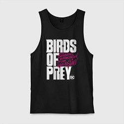 Майка мужская хлопок Birds of Prey logo, цвет: черный