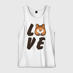 Мужская майка Love Corgi