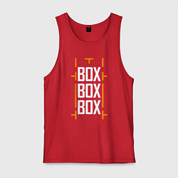 Майка мужская хлопок Box box box, цвет: красный