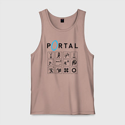Майка мужская хлопок PORTAL, цвет: пыльно-розовый