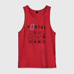 Майка мужская хлопок PORTAL, цвет: красный